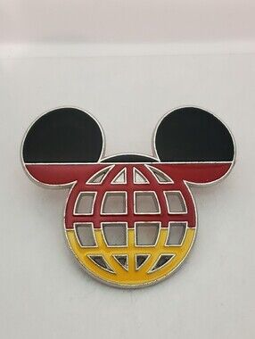 Disney Pin Trading Germany Lattice Flag Mickey Mouse Globe World Showcase Pin